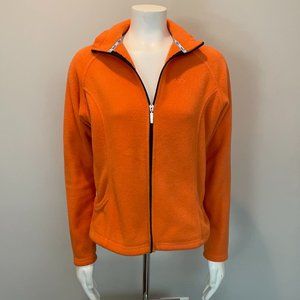 Marker Orange Polartec Fleece Full Zip Jacket Size XL